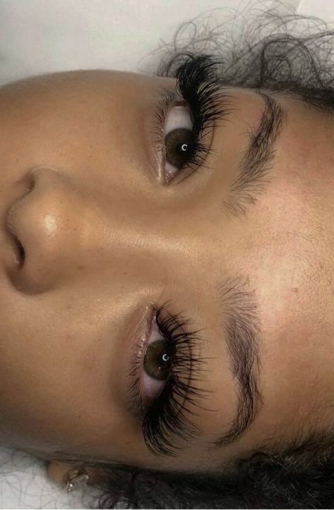 Lash Extensions Doe Eye, Baddie Eyelash Extensions, Lashes For Doe Eyes, Doe Eyes Lash Extensions, Brown Eyelash Extensions, Lash Ideas, Lash Maps, Natural Fake Eyelashes, Hoco Ideas