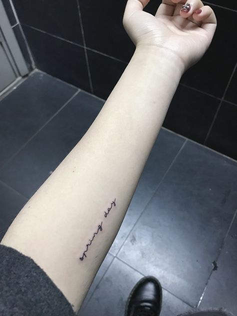 Spring day tattoo  #tattooideas #tattoos #btstattoo #bts Spring Day Tattoo, Matching Tattoos For Couples, Motivational Tattoos, Bts Tattoo, Tattoo Quotes For Men, Tattoos For Couples, Kpop Tattoos, Army Tattoos, Bts Tattoos