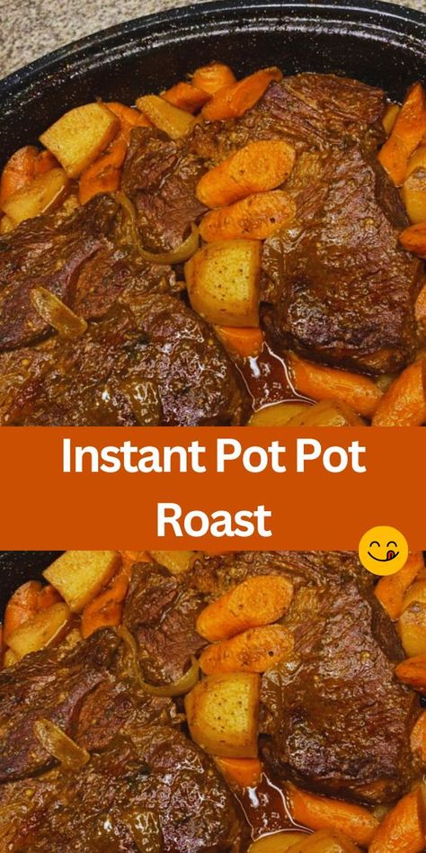 Discover the ultimate comfort meal with our Instant Pot Pot Roast recipe! This easy-to-make dish features tender chuck roast, hearty vegetables, and a rich gravy, all cooked to perfection in the Instant Pot. Perfect for busy weeknights or lazy weekends, this flavorful recipe will satisfy your cravings with minimal effort. Instant Pot Pot Roast Recipe, Tender Chuck Roast, Instant Pot Pot Roast, Chuck Roast Recipes, Potatoes And Carrots, Flavorful Vegetables, Beef Chuck Roast, Pot Roast Recipes, Tender Beef