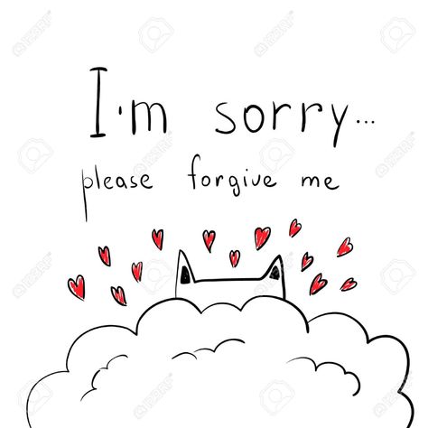 Sorry Message To Boyfriend, Sorry Message For Boyfriend, Cat With Hearts, Sorry Text, Cute Sorry, Im Sorry Quotes, Ways To Say Sorry, Sorry Card, Apology Cards