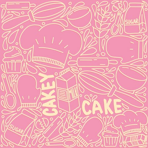 Pink cream bakery cupcake cake King milk eggs sugar Baking Character Design, Sweets Design, Bakery Typography Logo, Bakery Logo Design Ideas Branding, Baking Graphic Design, Bakery Moodboard, Fun Bakery Branding, Bakery Pattern, Baking Design