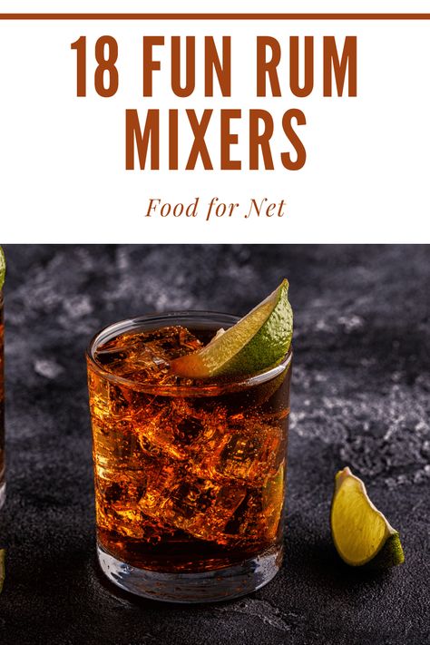 These rum mixers prove that rum doesn't need to be difficult to work with. Just one extra ingredient is all you need to make a delicious drink. #rum #cocktails Dark Rum Drinks Recipes, Clear Cocktails, Drinks Made With Rum, Dark Rum Drinks, Spiced Rum Recipes, Rum Drinks Easy, Spiced Rum Drinks, Rum Mixed Drinks, Dark Rum Cocktails