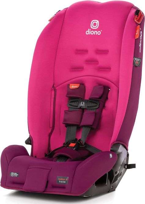 Diono Radian 3R, 3-in-1 Convertible Car Seat, Rear & Forward Facing, 10 Years 1 Car Seat, Slim Design Fits 3 Across, Pink Blossom Diono Car Seat, Pink Car Seat, Baby Car Mirror, Car Seat And Stroller, Car Seat Protector, Convertible Car, Convertible Car Seat, Booster Seat, Car Seat Accessories