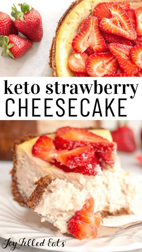 Fathead Rolls, Keto Strawberry Cheesecake, Cheesecake Keto, Dinner Recipes Healthy Low Carb, Strawberry Cheesecake Recipe, Low Carb Low Fat Recipes, Low Fat Low Carb, Medicine Tips, Joy Filled Eats