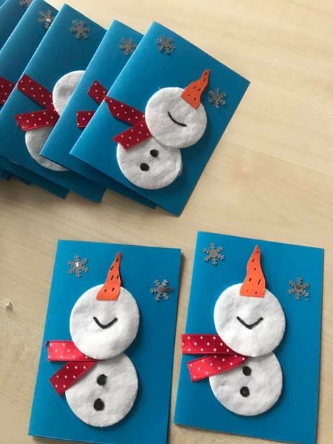 Christmas Art Projects, Christmas Cards Kids, Preschool Christmas Crafts, Christmas School, Winter Crafts For Kids, Christmas Card Crafts, Preschool Christmas, Christmas Classroom, Easy Christmas Crafts