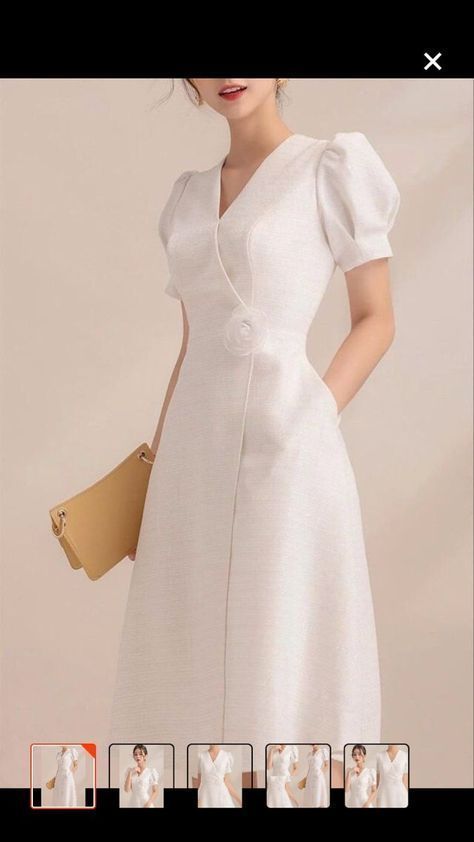 Ladies Frock Design, Pinterest Marketing Manager, Chic Dress Classy, Gowns Dresses Elegant, Fashion Top Outfits, Elegant Dresses Classy, Casual White Dress, Trendy Fashion Tops, Ladies Gown