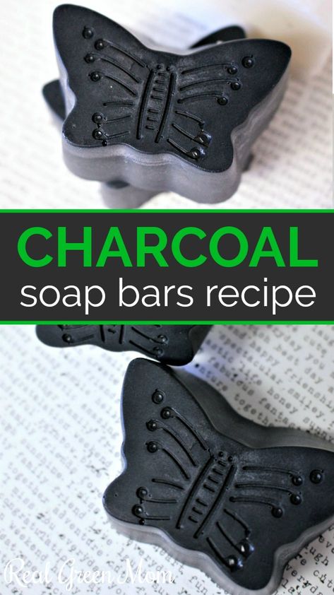 Soap Bar Recipe, Soap Without Lye, Diy Activated Charcoal, Diy Soap Bars, Savon Diy, Activated Charcoal Soap, Charcoal Soap, Melt And Pour, Soap Making Supplies