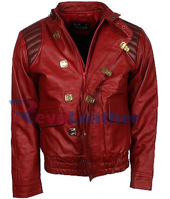 Akira Kaneda Good For Health Bad For Education Capsule Design Red Leather Jacket Kaneda Jacket, Shotaro Kaneda, Akira Kaneda, Red Jacket Leather, Capsule Design, Katsuhiro Otomo, Celebrities Leather Jacket, Designer Leather Jackets, Womens Biker Jacket