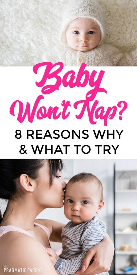 What to do when baby won't nap or baby won't nap unless held. 8 common reasons why your baby doesn't nap and tips to get your baby taking naps, again! #babynotnapping #toddlerwontnap #toddlernotnapping #wonttakenaps #babydoesntnap #helpbabytakenaps #naptips #parentingtips #babysleeptips Child Sleep, Things To Try, Baby Help, Newborn Baby Tips, Baby Sleep Schedule, Baby Nap, Sleep Training Baby, Sleep Tips, Baby Sleep Problems