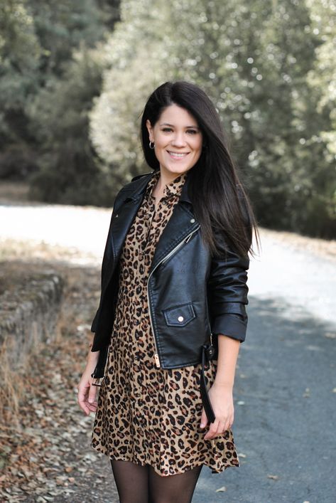 lucia gallego blog: nº336: vestido camisero con estampado de leopardo Vestido Animal Print, Pantyhose Fashion, Woman Clothes, Animal Print Dresses, Leather Outfit, Casual Fall Outfits, Casual Fall, Print Dress, Fall Outfits