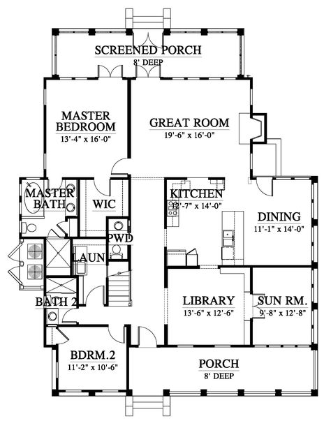 Eden with sunroom off library House With A Sunroom, Sunroom With Library, House Plan With Sunroom Layout, Floor Plan With Library, House Plan With Library, House With Sunroom Floor Plans, House Plans With Library, Floor Plans With Sunroom, Floor Plan With Sunroom