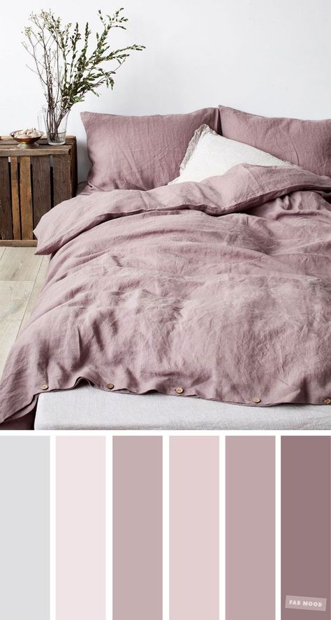 Shades of Mauve Colour Ideas For Bedroom, Mauve color palettte - Beautiful color ideas for bedroom. Very calm and ...Looking for new color for your bedroom? Colour Ideas For Bedroom, Bedroom Mauve, Mauve Bedroom, Mauve Colour, Shades Of Mauve, Pakse, Teenage Room Decor, Best Bedroom Colors, Bedroom Colour Palette