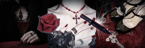 Black And Red Header, Red Gothic, Black Banner, Cute Headers For Twitter, Gothic Wallpaper, Twitter Header Pictures, Cute Banners, Cute Headers, Romantic Goth