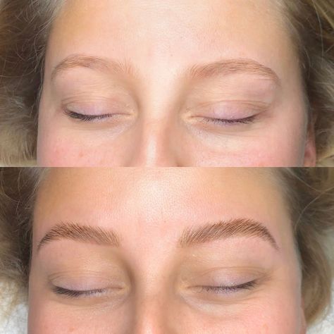 Blonde Tattoo, Eyebrow Before And After, Blonde Eyebrows, Hd Brows, Beauty Eyebrow, Beautiful Eyebrows, Permanent Makeup Eyebrows, Eyebrow Tinting, Brow Lift