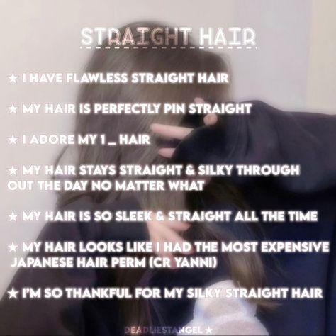 Straight Thick Hair, Long Shiny Hair, Straight Black Hair, Vision Board Inspiration, Japanese Hairstyle, Teen Life Hacks, Manifestation Journal, Permed Hairstyles, Legs Workout