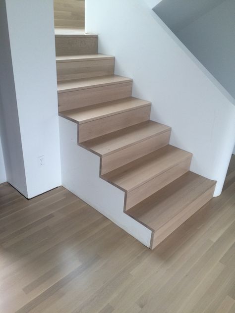 Oak Stair Treads, Victorian Renovation, White Washed Oak, Oak Stairs, Painted Stairs, Wood Stairs, Hygge Home, Interior Stairs, Stair Treads