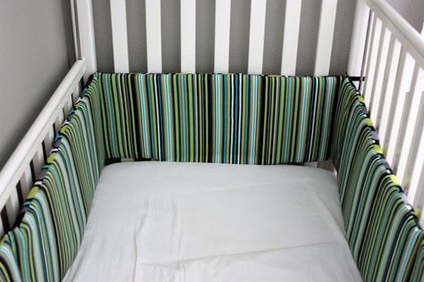 Classy Clutter: 10 DIY ideas for the "Nesting" mommy to be!- There are some great DIY baby items here, even if you aren't a "nesting" mommy; I will remember these for the future. Crib Bumper Tutorial, Cot Bumpers, Diy Bumper, Crib Bumpers, Bumper Pads For Cribs, Baby Crib Bumpers, Diy Crib, Baby Bumper, Best Crib