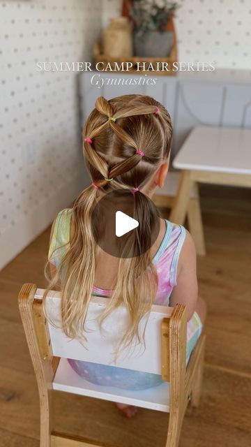 Camilla Thurman on Instagram: "New series: for all my summer camp goers 🤸✨👏🏼 Sharing a few hairstyles this week and next perfect for any summer kids camps you have on the calendar. If you have any requests let me knows! Be sure to tag me when you try this hairstyle too 🫶🏻 — also the ending 😍

Comment SUMMER CAMP and I will send you a DM to shop this hairstyle 

Inspo from @easytoddlerhairstyles 

Straight out of the pool and ready for gymnastics! The wet hair is actually helpful for this one too 👏🏼 

#summerhair #girlshair #girlshairstyles #cutehair #cutehairstyles #summerhairstyles #summercamp #summercamphairdos #gymnasticshair #gymnasticshairstyle #pigtials #pigtailhair #diamondhair #diamondhairstyle #easyhair #easyhairstyle #toddlerhairstyles" Hairstyles For Swimming Kids, Kids Pool Hairstyles, Toddler Pool Hairstyles, Pool Hairstyles For Kids, Hair For Gymnastics Meets, Swim Hairstyles For Kids, Pool Hair Ideas Hairstyles For Kids, Toddler Gymnastics Hair, Swimming Hairstyles For Kids