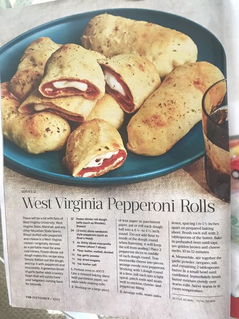 Transplanted West Virginians | Southern Living magazine September 2023 Southern Living Recipes, Pepperoni Rolls, Southern Living Magazine, Frozen Dinners, Avocado Dip, State Foods, Living Magazine, Food Magazine, Dinner Rolls