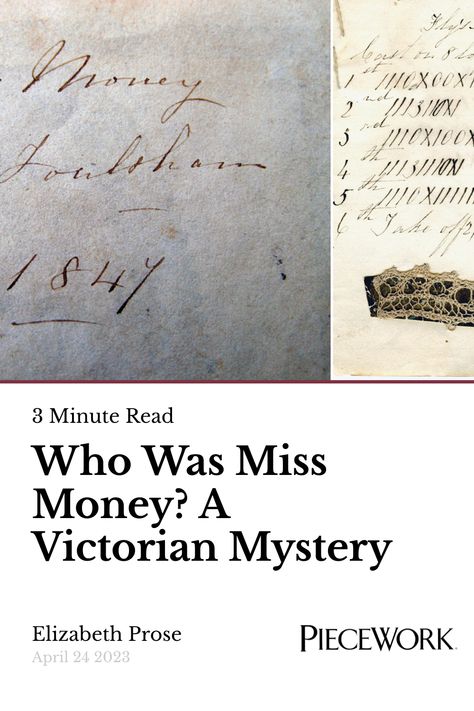 Who Was Miss Money? A Victorian Mystery | PieceWork Victorian Period Literature, The Atelier Victorian Poetry, Victorian Mystery Books, Embellished Clothing, True Identity, Knitting Instructions, Lace Pattern, Lace Knitting, Knitting Projects