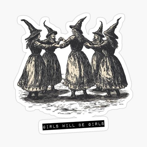 Witches Stickers, Pc Stickers, Witchy Stickers, Witch Stickers, Witch Girl, Halloween Sticker, Girls Halloween, Decorate Notebook, Witchy Woman