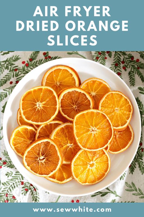 Unlock the full potential of your air fryer with these air fryer dried orange slices. These beautiful dried orange slices make the perfect healthy snack or stunning decoration for your home or even a cocktail! Get ready to impress your friends and family with this easy, step-by-step guide to making dehydrated oranges in the air fryer. How To Dehydrate Oranges In Dehydrator, How To Dehydrate Oranges In Air Fryer, Dried Citrus Air Fryer, Diy Dehydrated Orange Slices, Drying Oranges For Christmas, How To Dehydrate Orange Slices, How To Dry Orange Slices In Air Fryer, Clove Oranges How To Make, Drying Oranges In Air Fryer