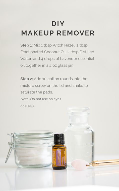 Take care of your skin with this gentle DIY makeup remover! Doterra Recipes, Diy Makeup Remover, Essential Oil Beauty, Doterra Essential Oils Recipes, Essential Oils Cleaning, Makeup Removal, Diy Oils, Doterra Oils, Diy Essential Oils