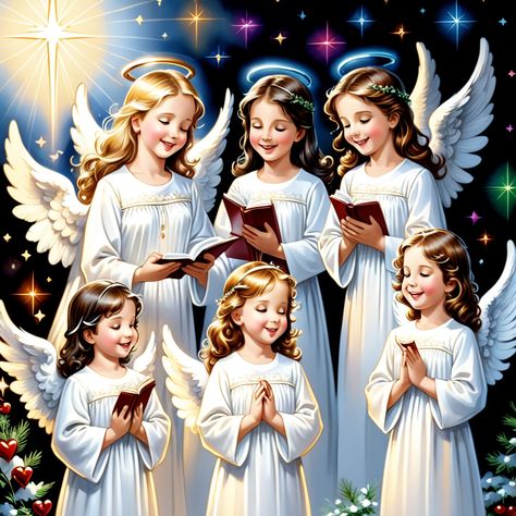 Heaven's song, the angels sing, In Your presence, our praises ring, With joyful hearts, we join the choir, In Your love, we'll never tire. Choir Of Angels, Singing Angels, Choirs Of Angels, Heaven Song, Uplifting Images, Choir Singing, Joyful Heart, Angel Images, Beautiful Nature Wallpaper Hd