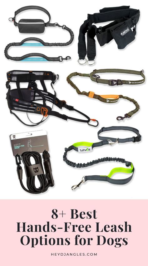 8 Best Hands-Free Leash Options for Dogs - featuring brands such as Tuff Mutt, Hurtta, Zee.Dog, Neewa, Non-Stop Dogwear and more. Hands-free dog leash, best hands-free leash for dogs, dog walking belts, running with your dog #doglover #handsfree #dogwalking Walking Accessories, Walking Clothes, Girl Dog Accessories, Dog Running Leash, Dog Walking Outfit, Dog Car Harness, Dog Belt, Leash For Dogs, Best Small Dogs