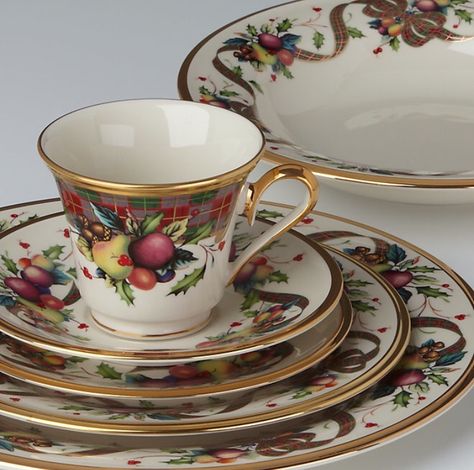 Lenox Holiday Tartan Christmas China Patterns, Holiday China, Holiday Dinnerware, Lenox Holiday, Melamine Dinnerware Sets, Christmas China, Christmas Dinnerware, Luxury Tableware, China Dishes