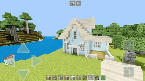 #minecraft #aesthetic #minecraftaestheticbuilds Blue Minecraft Aesthetic, Blue House Minecraft, Blue Minecraft House, Blue Minecraft, Minecraft Aesthetic, Cute Minecraft Houses, Blue Aesthetic Pastel, Minecraft Builds, Minecraft Ideas