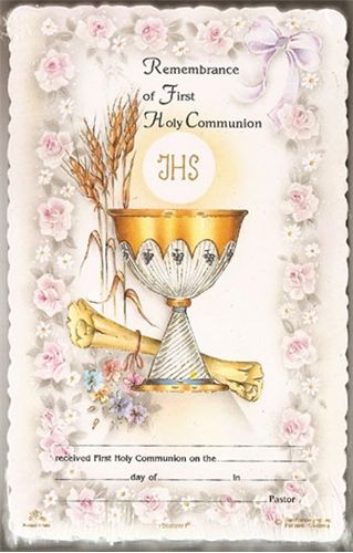 First Communion Remembrance Card First Reconciliation, Deuteronomy 31 8, First Communion Cards, Rosary Case, Boys First Communion, Confirmation Cards, Novena Prayers, First Communion Invitations, Godparent Gifts