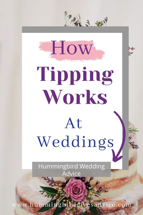 When it comes to tipping wedding vendors, there are a million different guides. Each guide will tell you something different, too. This post is all about how to determine an appropriate tip amount for each of your wedding vendors by setting the truth strait on four tipping wedding vendor myths. From the amount to tip, to who gets a tip, and when you tip your vendors, this post will help you figure out what's best for your wedding and your budget. Tipping For Wedding Vendors, How To Tip Wedding Vendors, Wedding Tip Guide, Wedding Tipping Guide, Wedding Vendor Tip Guide, Venue Questions, Wedding Tips For Vendors, Wedding Venue Questions, Hummingbird Wedding