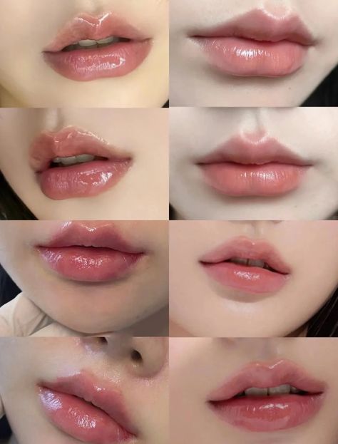 Lips Filer Shape, Lip Filler Korea, Korean Lip Filler, Asymmetrical Lips, ماثيو ماكونهي, Sweet Makeup, Korean Lips, Lip Filler, Queen Makeup