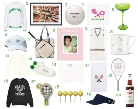 Tennis Gift Ideas, Work Capsule, Bday Wishlist, Tennis Party, Rowing Blazers, Tennis Team, Tennis Racquets, Tennis Gifts, California Girl