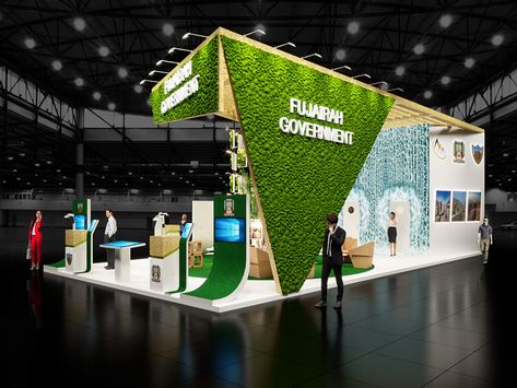 Exhibition stand ''FUJAIRAH GOVERNMENT'' on Behance Exhibition Outfit Ideas, Creative Exhibition Stand Design, Exhibition Outfit, Creative Exhibition, Business Exhibition, Expo Stand, Exhibition Ideas, Exhibition Stall Design, Exhibition Stall