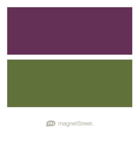 Eggplant, and Olive Wedding Color Palette - custom color palette created at MagnetStreet.com I think these are as close to the colors that I would want as I can get! Plum Color Palettes, Green And Purple Outfit, Eggplant Wedding, Olive Green Outfit, Calendar Magnets, Custom Refrigerator, Purple And Green Wedding, Olive Green Weddings, Olive Wedding