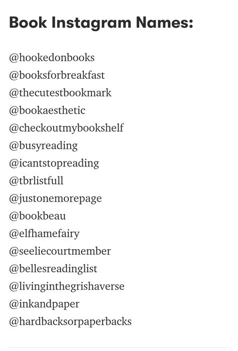 Instagram Page Names Ideas, Book Account Names, Username For Bookstagram, Booktok Name Ideas, Book Account Names Ideas, Book Username Ideas, Instagram Username Ideas For Book Lovers, Booktok Username Ideas, Wattpad Bio Ideas