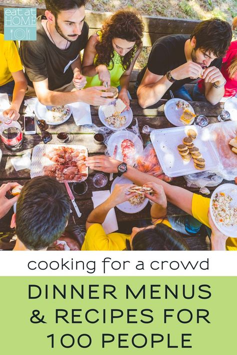 Recipes For 100 People, Community Dinner, Team Dinner, Easy To Cook Meals, How To Cook Meatballs, Dinner Party Menu, Cooking For A Crowd, Soup Kitchen, People Food