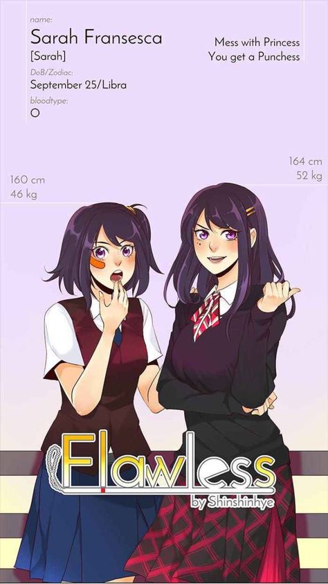 Flawless - Sarah Flawless Webtoon, Wise Monkeys, Cute Love Stories, Webtoon Comics, Manhwa Manga, Anime Love, Cartoon Styles, Cute Love, Comic Art