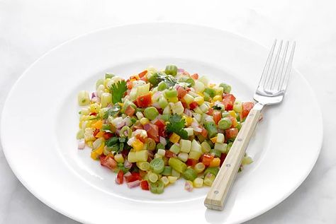 Chopped Vegetable Salad, Martha Stewart Cooking School, Chopped Vegetables, Pbs Food, Martha Stewart Recipes, Cold Salad, Summer Dishes, Chopped Salad, Cooking School