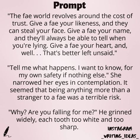 Fantasy Writing Prompts Fae, Fairy Writing Prompts, Fae Prompts, Fae Rules, Fairytale Writing Prompts, Fae Stories, Fae Writing Prompts, Witch Writing Prompts, Fae Lore Tumblr