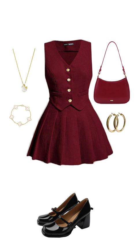 #red #outfit #inspo #elegant #fashion #fyp #outfitcheck #ootd #style Outfit Inspo Elegant, Jazz Outfit, Red Wardrobe, Red Velvet Outfit, Collage Outfit, Red Christmas Outfit, Jazz Outfits, Red Collage, Rich Outfits