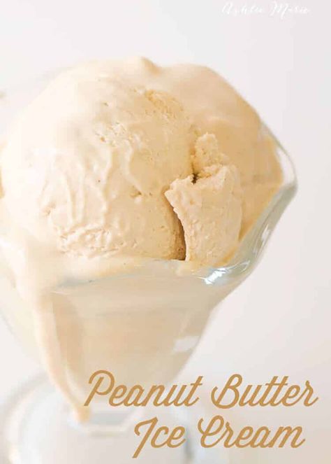 This creamy peanut butter ice cream is always a huge hit. I get requests for it all the time. Peanut Butter Ice Cream Recipe, Butter Ice Cream, Gelato Ice Cream, Ice Cream Maker Recipes, Peanut Butter Ice Cream, Yummy Ice Cream, Homemade Ice Cream Recipes, Frozen Custard, Sorbet Recipes