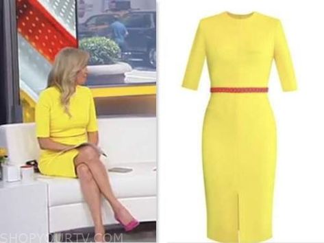 Outnumbered: May 2023 Kayleigh McEnany's Yellow Sheath Dress Kayleigh Mcenany, Where To Buy Clothes, May 2023, Sheath Dress, Fashion Looks, Wardrobe, Tv, Yellow, Clothes