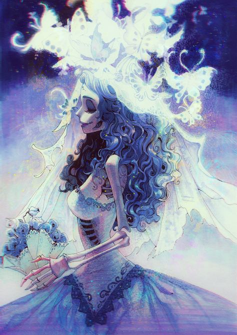 Corpse Bride by Diesel.2B Corpse Bride Art, Emily Corpse Bride, Tim Burton Corpse Bride, Tim Burton Characters, Tim Burton Style, Tim Burton Art, Tim Burton Films, Tim Burton Movie, Pinturas Disney