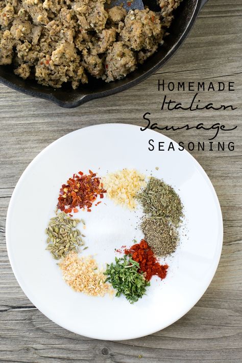 Make your own Italian sausage at home with this homemade italian sausage seasoning recipe. Add these savory spices to turkey, pork or beef and have delicious Italian sausage ready for pizzas, meatballs, spaghetti or your favorite Italian dish. Italian Sausage Spices, Italian Sausage Seasoning, Sausage Spices, Homemade Italian Sausage, Sausage Seasoning, Savory Recipe, Spaghetti Meatballs, Sausage Pizza, Italian Sausage Recipes