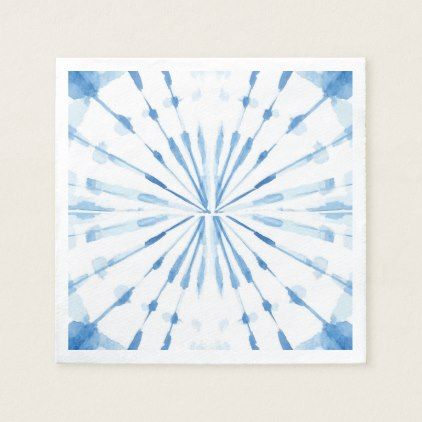 Blue Japanese Shibori sunburst tie dye pattern Paper Napkin - patterns pattern special unique design gift idea diy Shibori Paper Diy, Tye Die Patterns, Sunburst Tie Dye, Tie Dye Paper, Shibori Flower Pattern, Shibori Napkins, Napkin Pattern, Dye Paper, Shibori Pillow Case