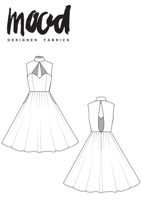 Dress Trends for Your Spring 2022 Wardrobe - Free Sewing Patterns - Mood Sewciety Mood Fabrics Free Pattern Skirt, Mood Fabrics Free Pattern Dress, Pdf Patterns Sewing Free, Dress Making Patterns Free, Mood Pattern Free, Free Dress Sewing Patterns, Prom Dress Sewing Patterns, Mood Patterns, Dress Pattern Vintage