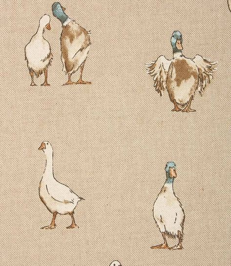 Farm Ducks, Nursery Room Inspiration, Sewing Tutorials Free, Contemporary Fabric, Baby Boy Nurseries, Vintage Wallpaper, Boy Nursery, Vintage Illustration, Tablecloths